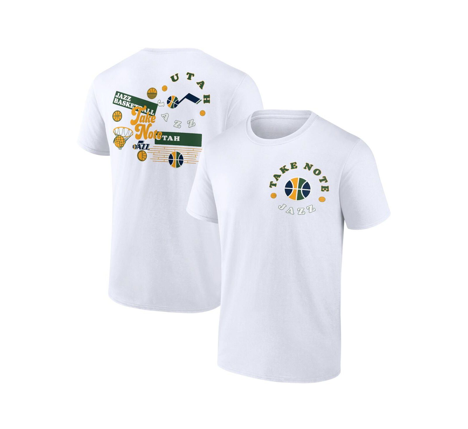 Мужская футболка Fanatics White Utah Jazz Street Collective