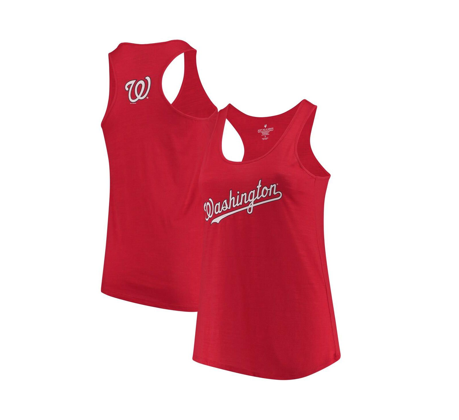 Майка Soft As A Grape Women's Racerback Plus Size Swing for the Fences