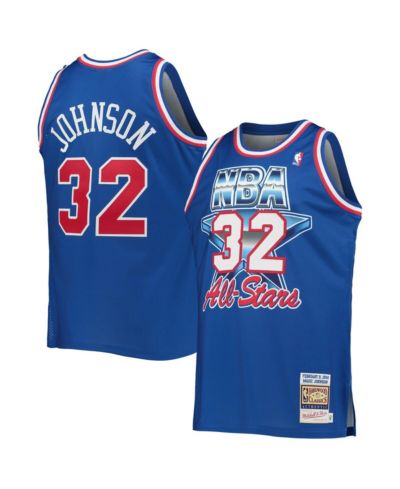 Mitchell & Ness Мужская джерси Magic Johnson Royal Western Conference Hardwood Classics 1992 NBA All-Star Game Authentic