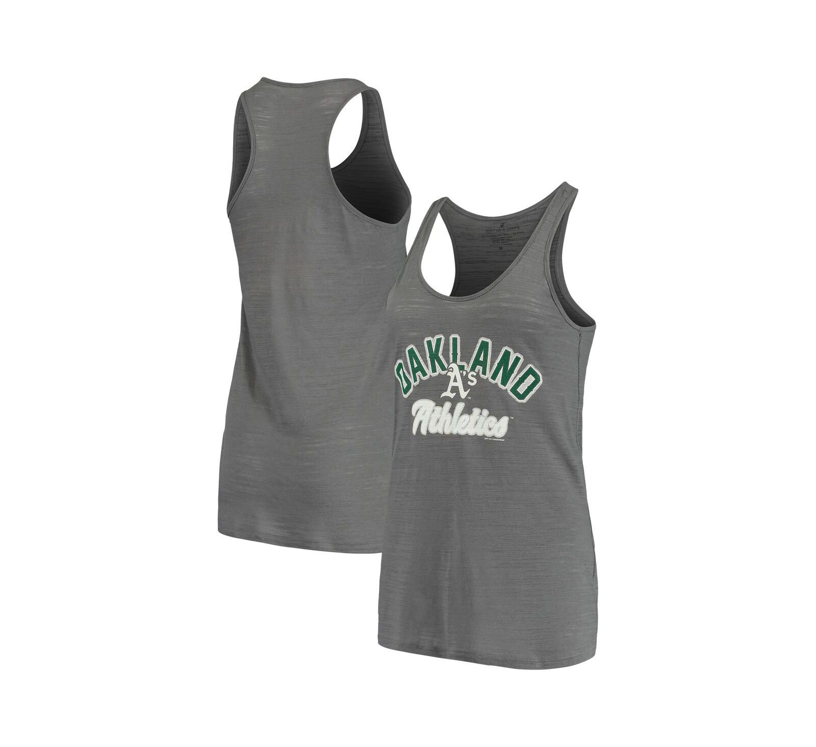 Soft As A Grape Женский топ Oakland Athletics, угольный цвет