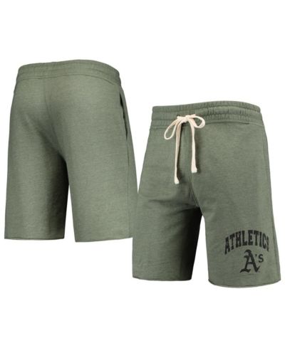 Concepts Sport мужские шорты Oakland Athletics Tri-Blend, оливковый меланж