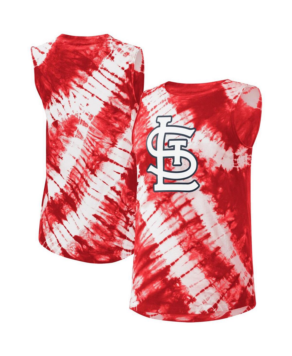 Женский топ Touch Red St. Louis Cardinals Money Ball Tie-Dye