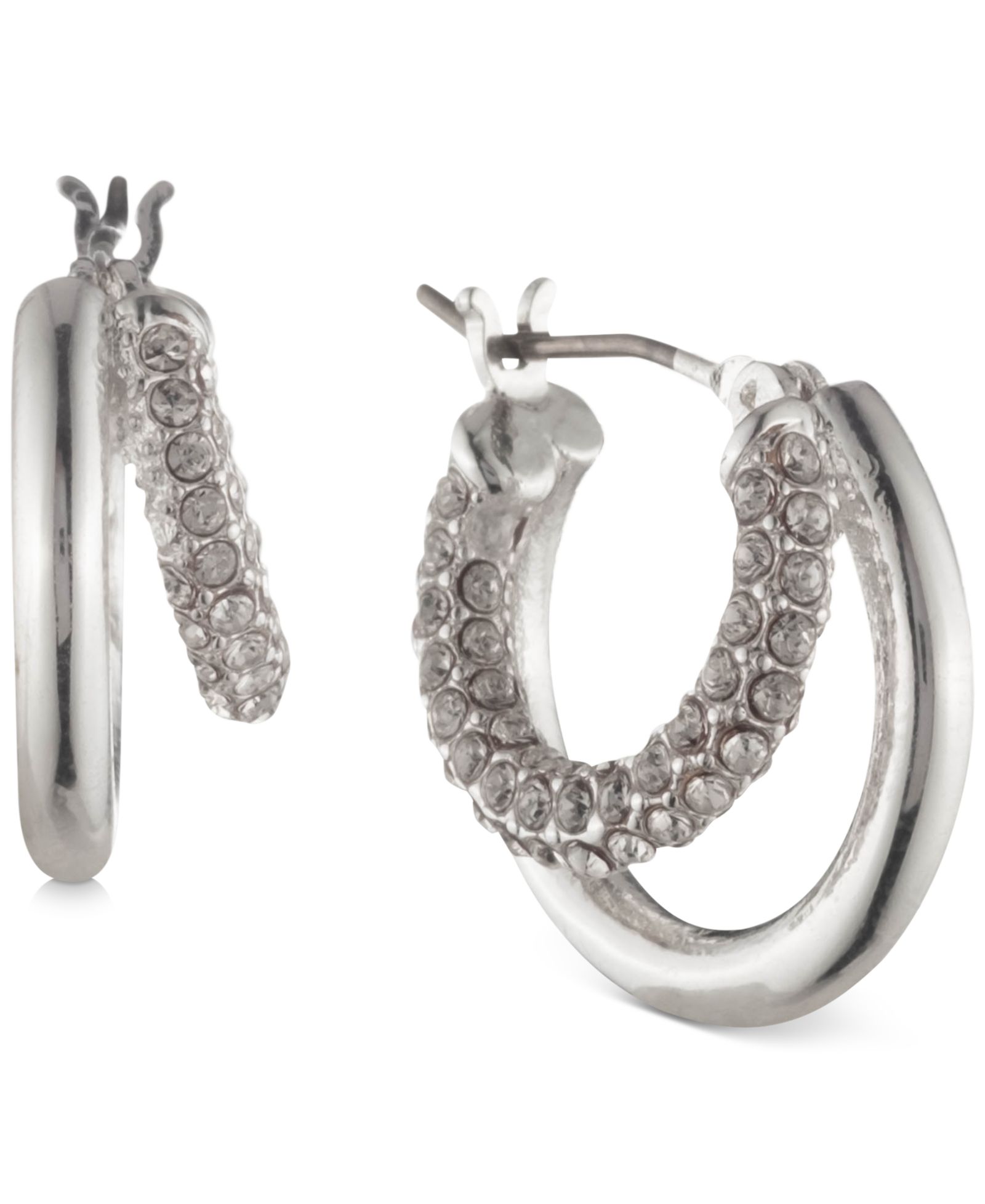Lauren Ralph Lauren Серьги-кольца Pavé 0.65"