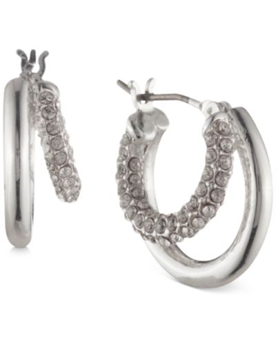 Lauren Ralph Lauren Серьги-кольца Pavé 0.65"