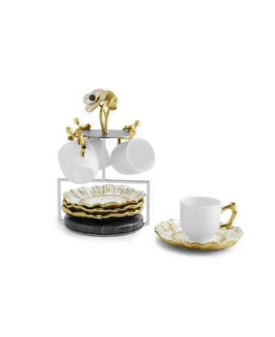 Набор Michael Aram Anemone Demitasse 8 Piece Set with Stand