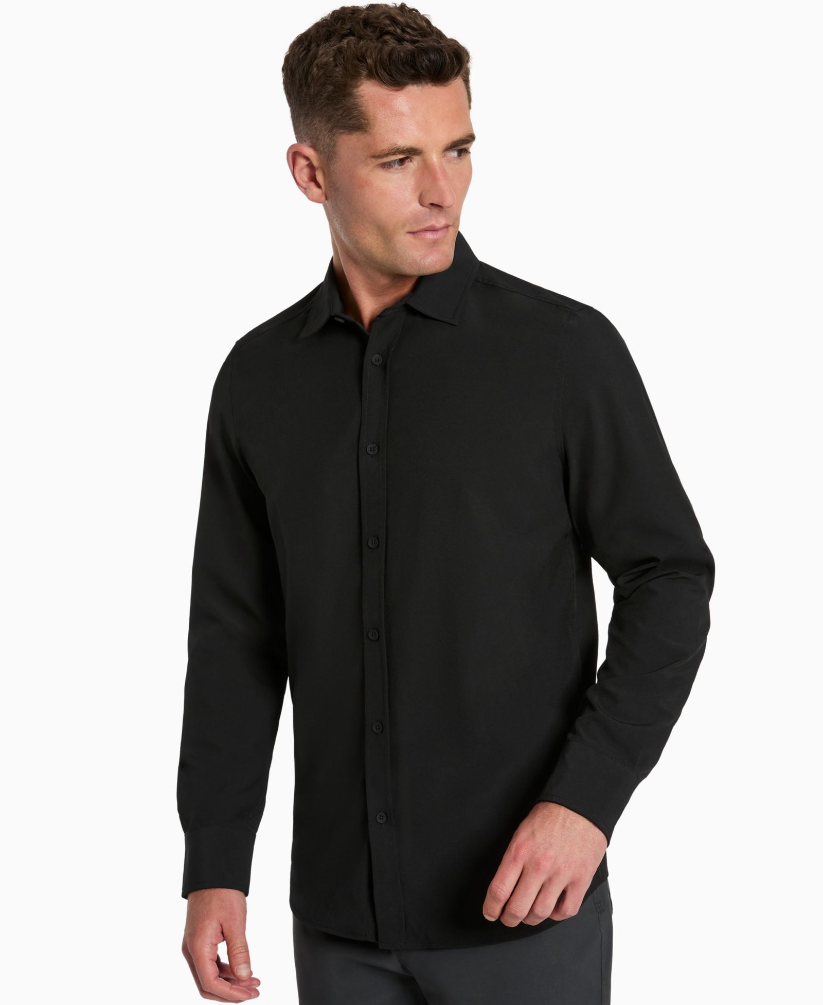 Kenneth Cole Men’s Solid Slim-Fit Performance Shirt