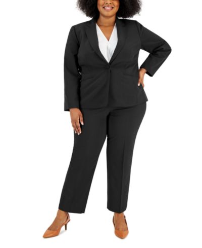 Костюм Le Suit Plus Women's Notched-Lapel Blazer 2 Piece Pantsuit