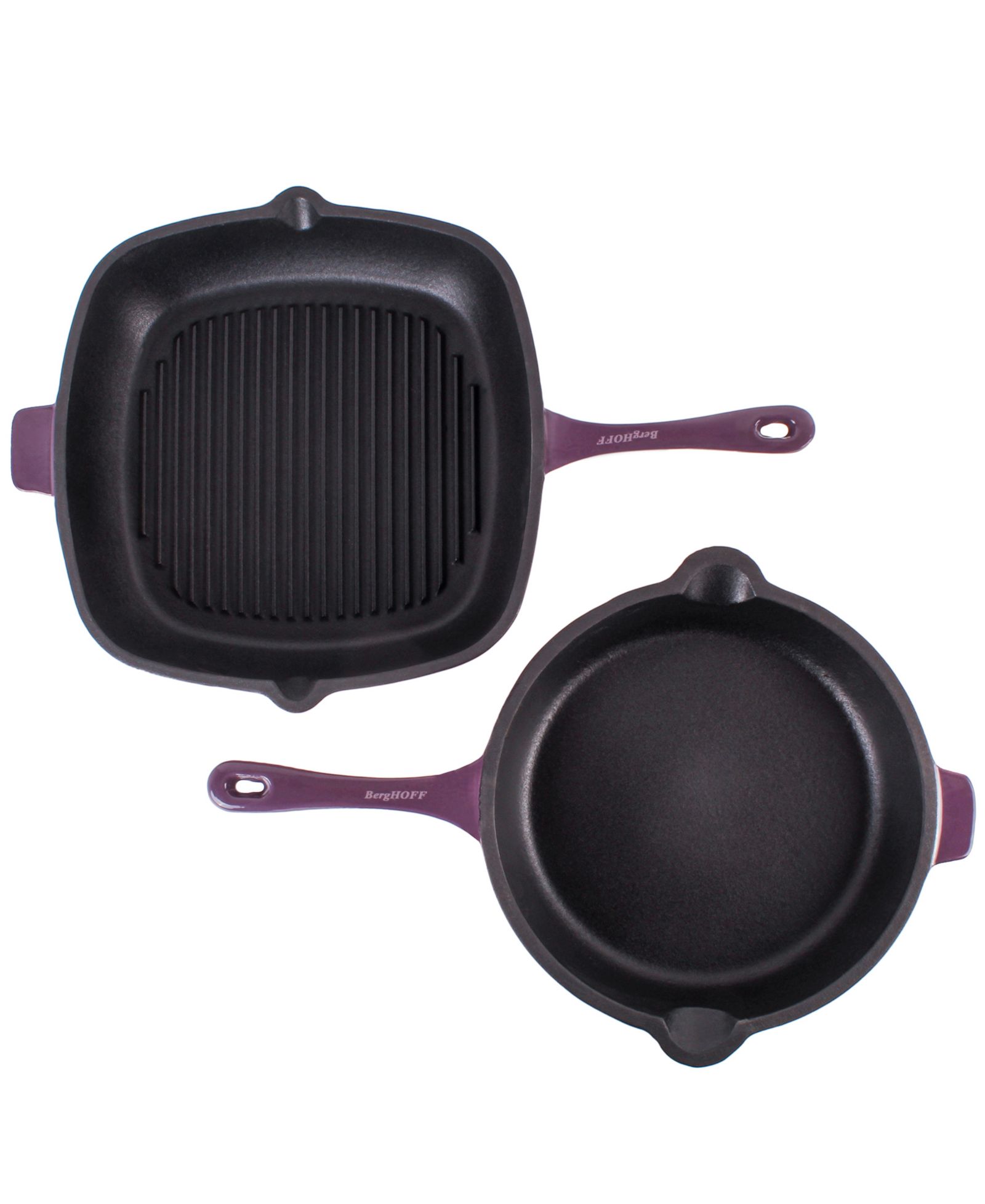 Набор кухонной посуды BergHOFF Neo 2pc Cast Iron 10" Fry Pan & 11" Grill Pan