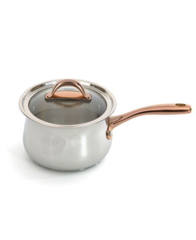 BergHOFF Ouro Gold 18/10 Stainless Steel 6.25" Saucepan with Glass Lid 2.5qt.
