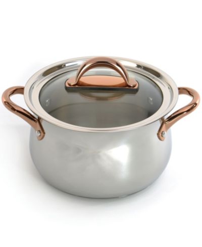 BergHOFF Ouro Gold 18/10 Stainless Steel 9.5" Stockpot with Glass Lid 8.1qt.