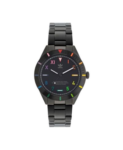 adidas Unisex Three Hand Edition Three Black Stainless Steel Bracelet Watch 41mm