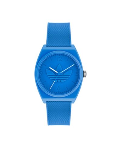 adidas Unisex Three Hand Project Two Blue Resin Strap Watch 38mm