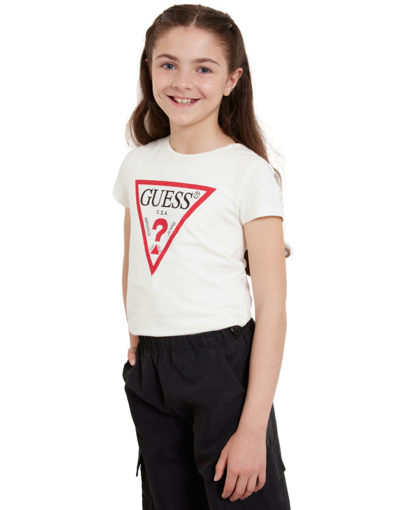 GUESS Детский Triangle Rhinestone Logo T-shirt