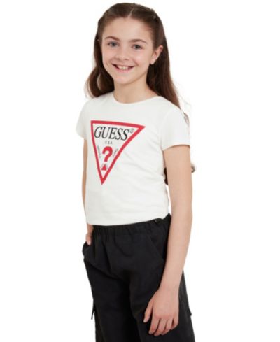 GUESS Big Girls Triangle Rhinestone Logo T-shirt