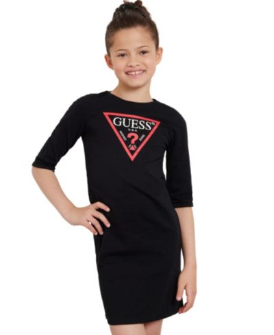 GUESS Big Girls Triangle Long Sleeve T-shirt Dress