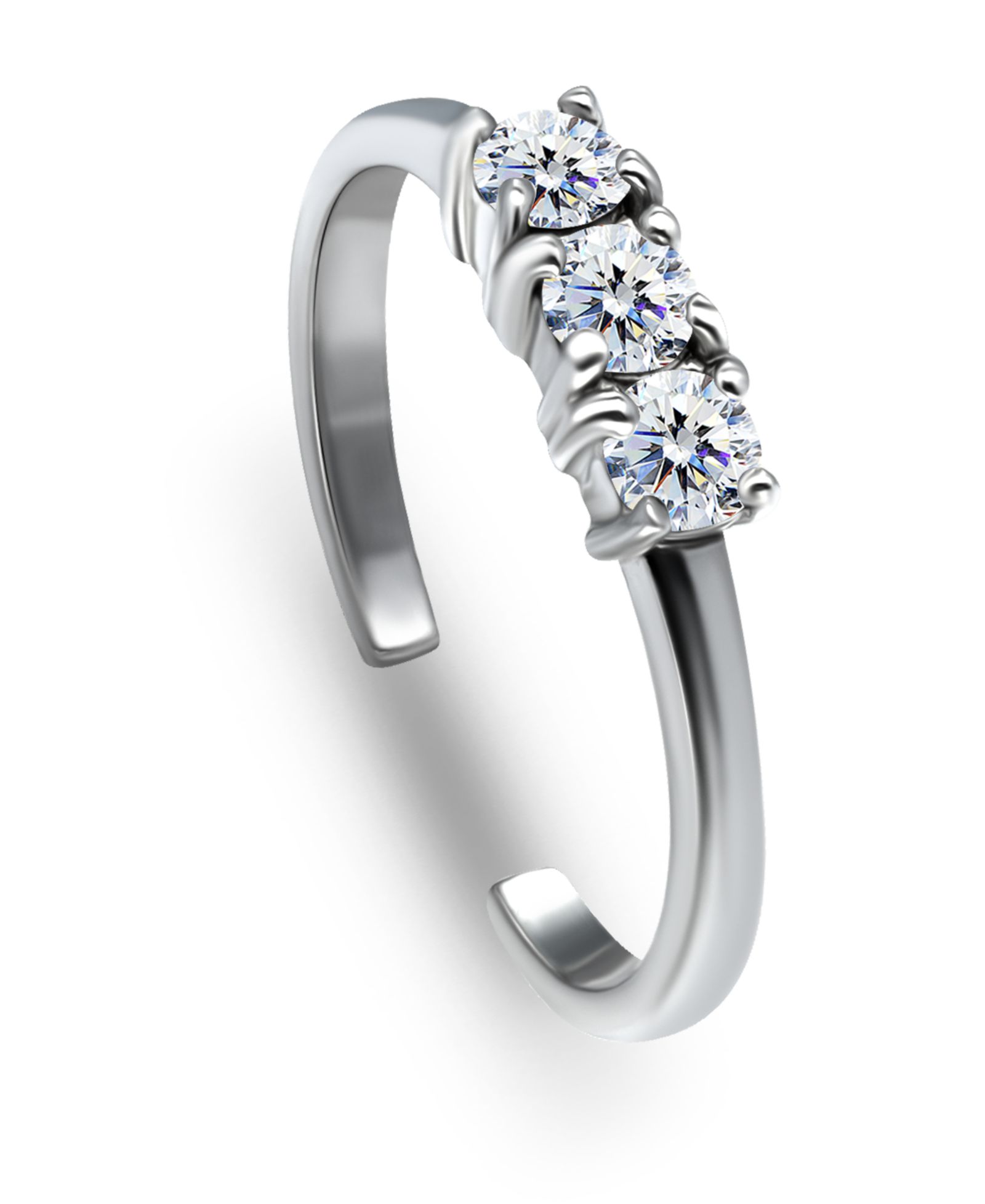 Кольцо на палец Giani Bernini Cubic Zirconia Three Stone из стерлингового серебра