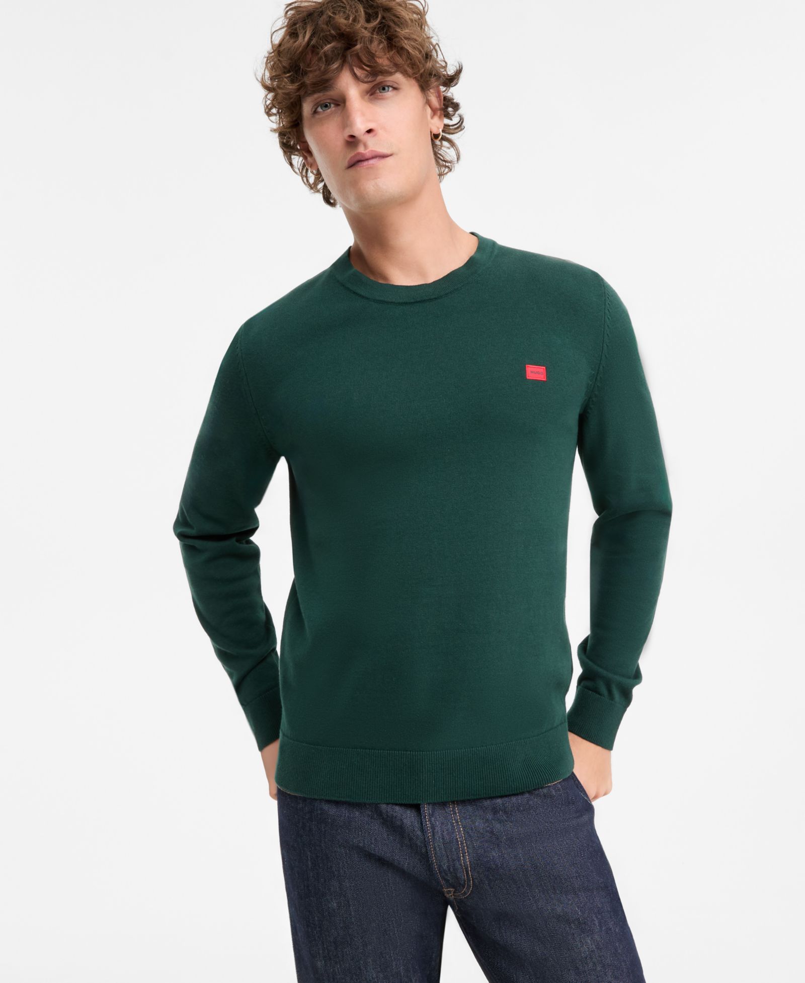 HUGO by Hugo Boss Men's San Cassius Logo Sweater, Created for Macy's