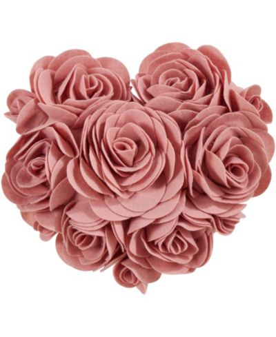 Декоративная подушка Saro Lifestyle Felt Heart Design, 13" x 13"
