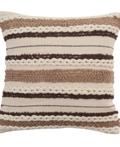 Декоративная подушка Saro Lifestyle Striped Woven, 20" x 20"