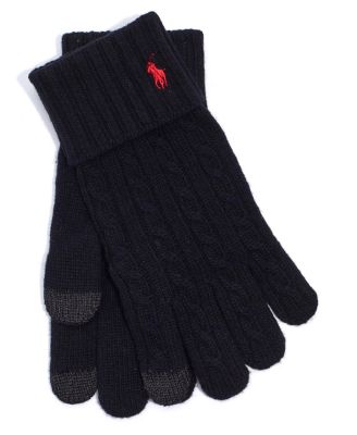 Мужские классические перчатки Polo Ralph Lauren Cable
