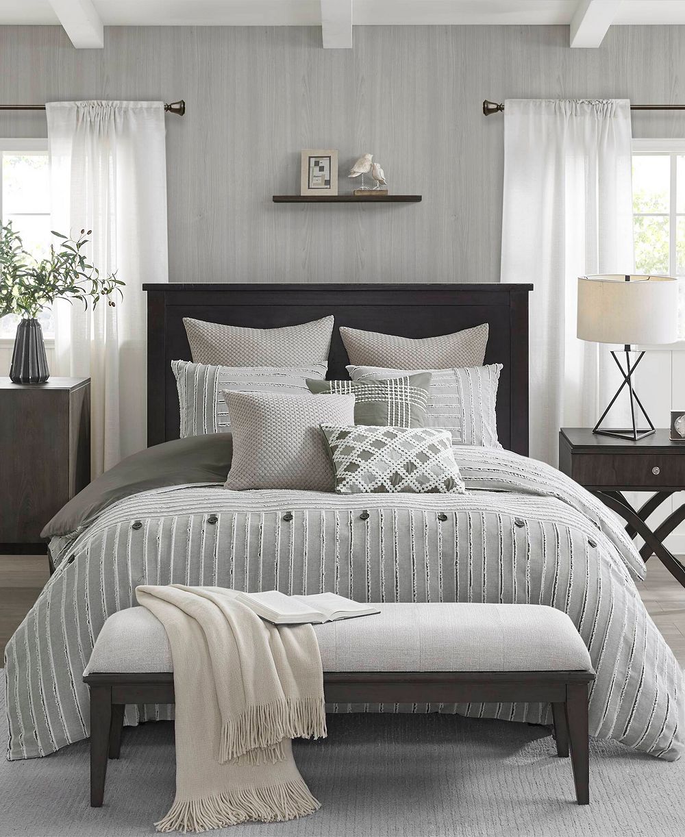 Madison Park Signature Essence Clipped Jacquard 10-Pc. Comforter Set, King