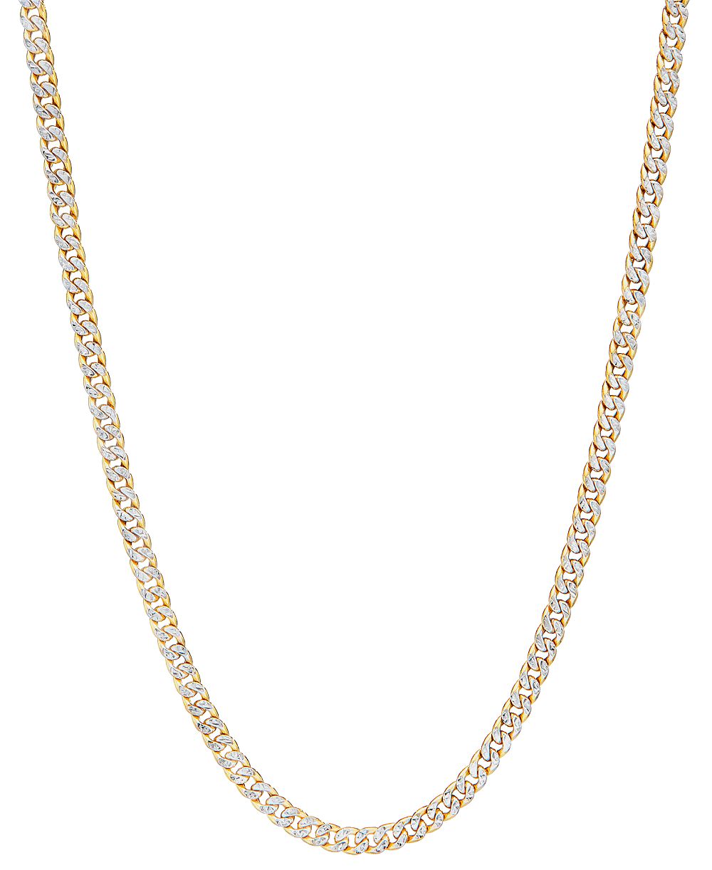 Цепочка-ожерелье Double-Sided Cuban Link 20" (4.5mm) в 10k Two-Tone Gold