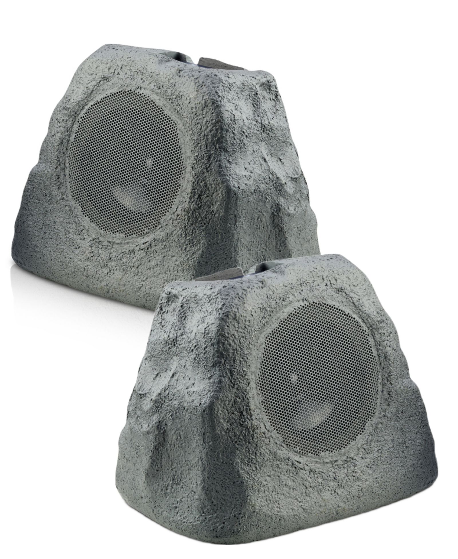 Ihome Ihrk-500LTMS-pr Solar Powered Wireless Outdoor 5" Rock Speakers, 2-Piece Set