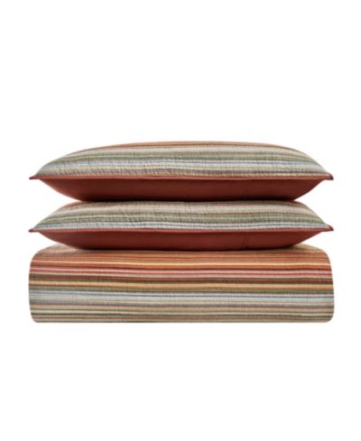 Brooklyn Loom Sunset Stripe Yarn Dye 3 Piece Quilt Set, Twin/Twin XL