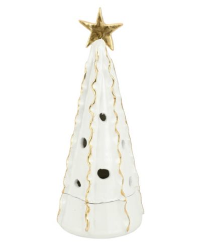 VIETRI Foresta Large Tree with Ribbon Gold Star
