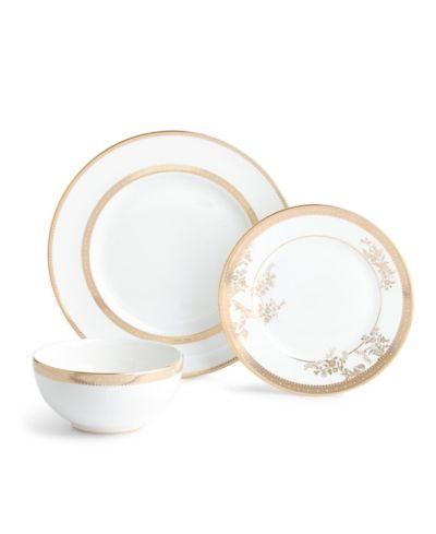 Набор посуды Vera Wang Wedgwood Lace Gold, 12 предметов