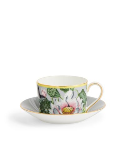 Wedgwood Waterlily Teacup and Saucer Set, 2 Piece