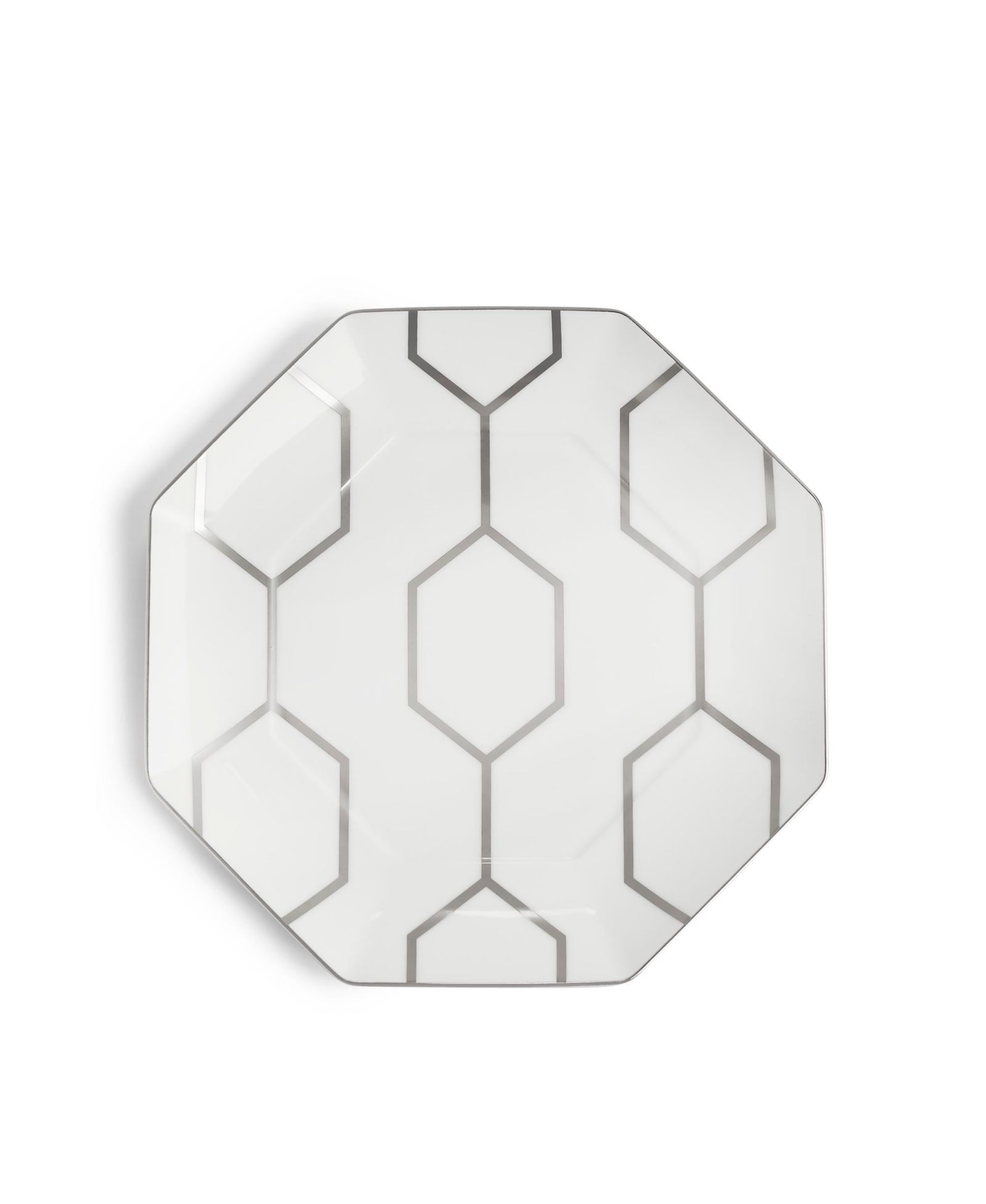 Wedgwood Gio Platinum акцентная тарелка восьмиугольная, 9.1"