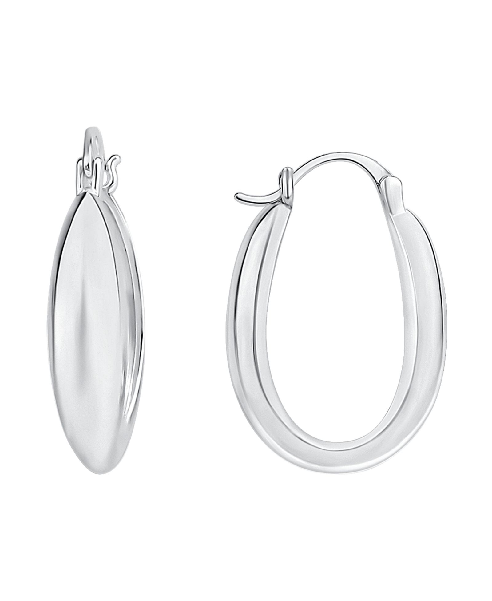 Серьги-кольца And Now This High Polished Oval
