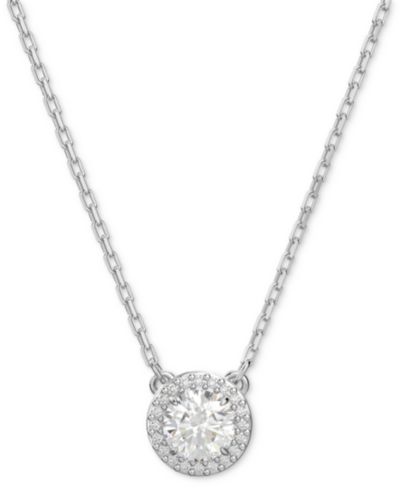 Колье-подвеска Swarovski Silver-Tone Constella Crystal, 14-7/8" + 3" extender