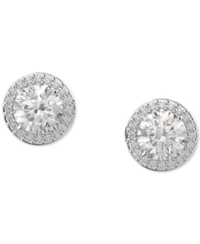 Swarovski Серьги-пуговицы Constella Pavé в серебристом цвете