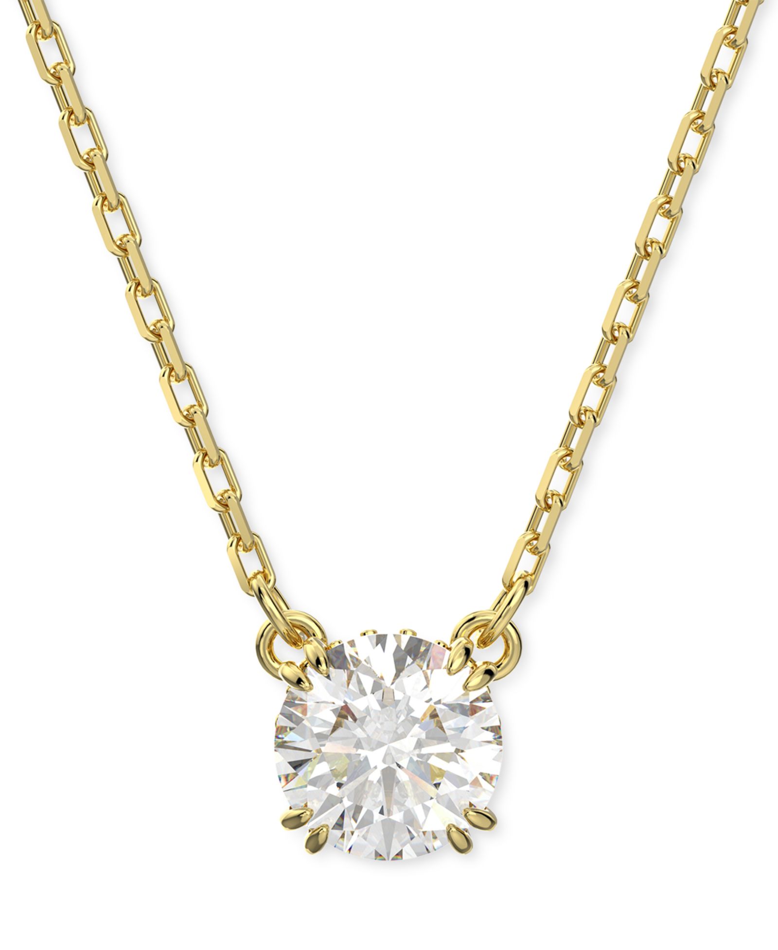 Swarovski Silver-Tone Constella Crystal Pendant Necklace, 14-7/8" + 2" extender