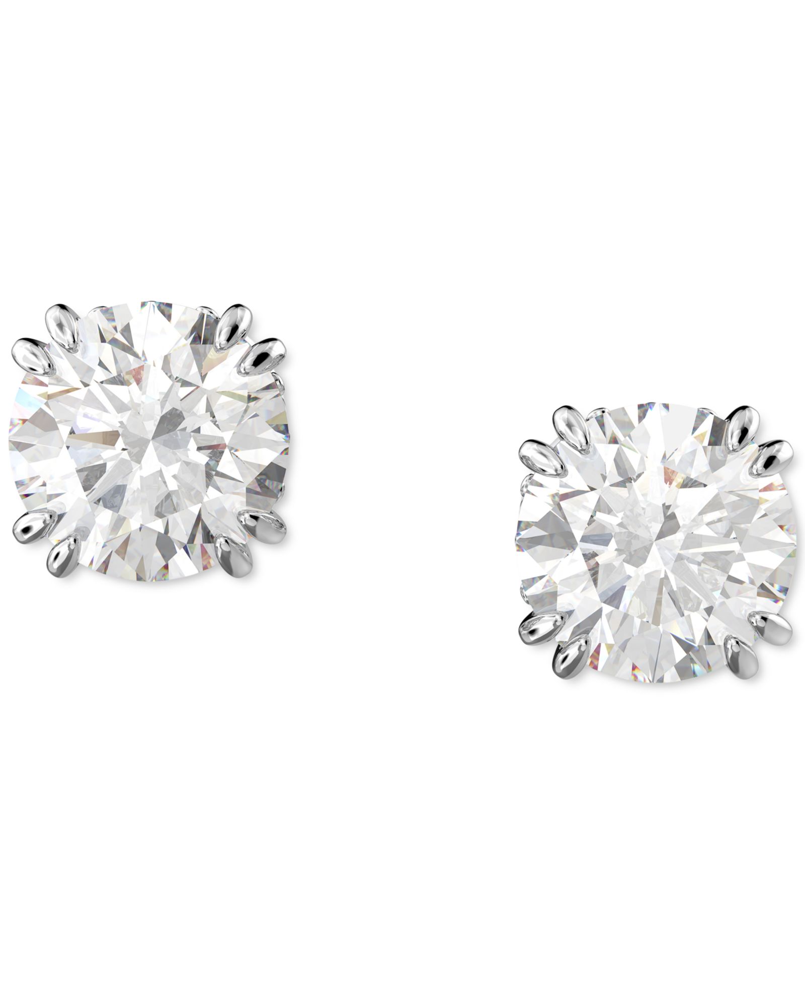 Серьги-гвоздики Swarovski Constella с кристаллами серебристого цвета
