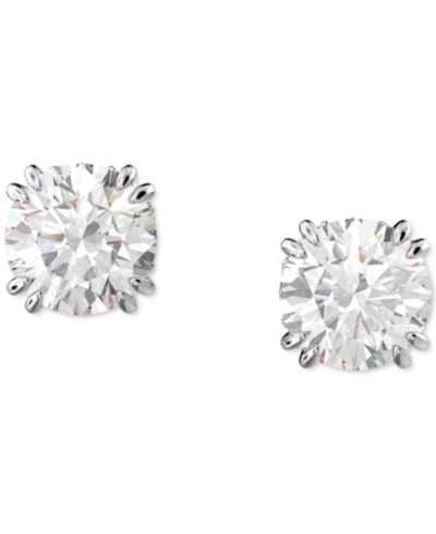 Серьги-гвоздики Swarovski Constella с кристаллами серебристого цвета