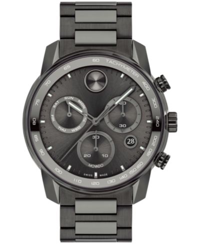 Movado Мужские часы Bold Verso Gunmetal Ionic Plated Steel 44mm