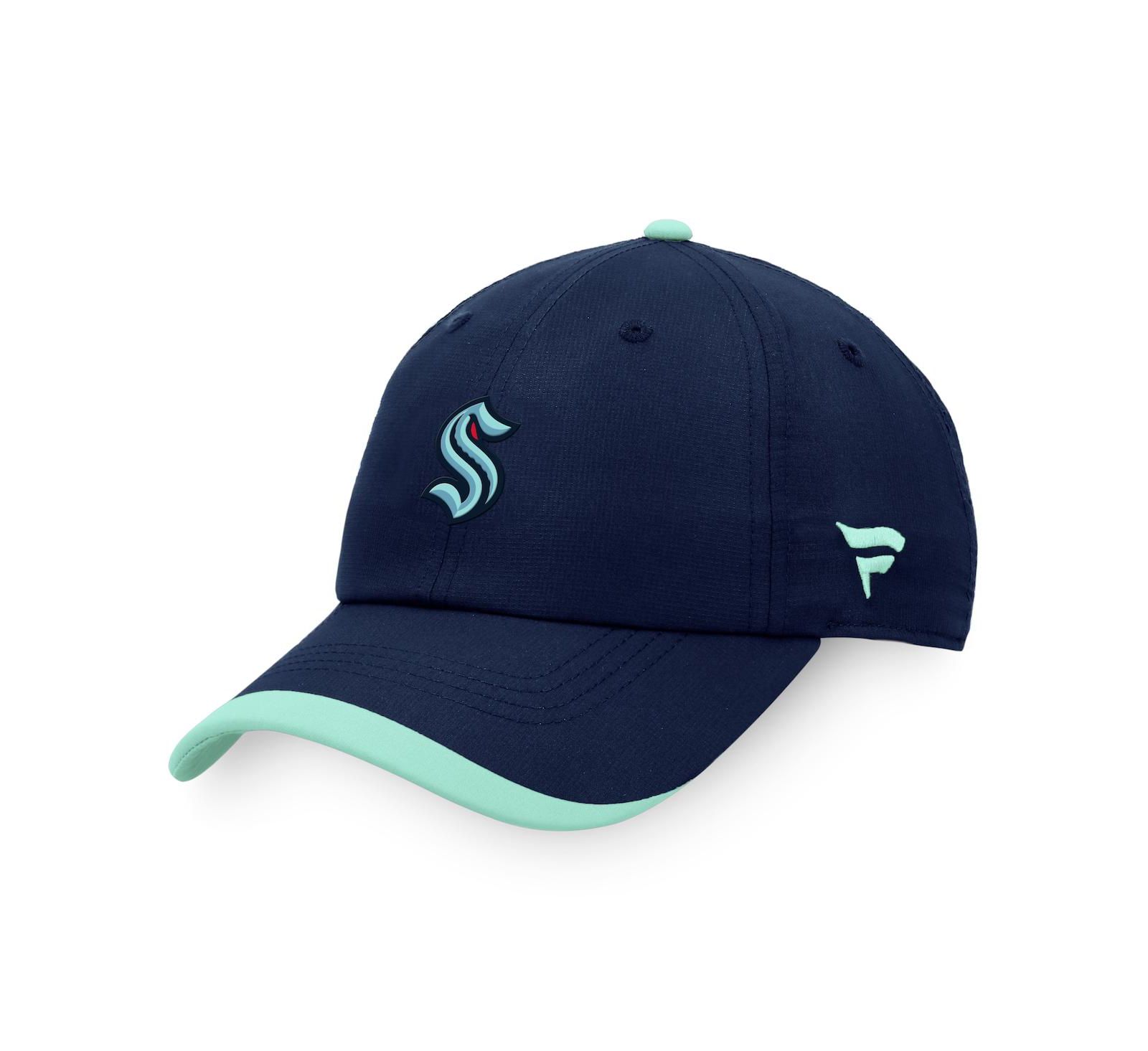 Мужская регулируемая кепка Fanatics Deep Sea Blue Seattle Kraken Authentic Pro Rink Pinnacle