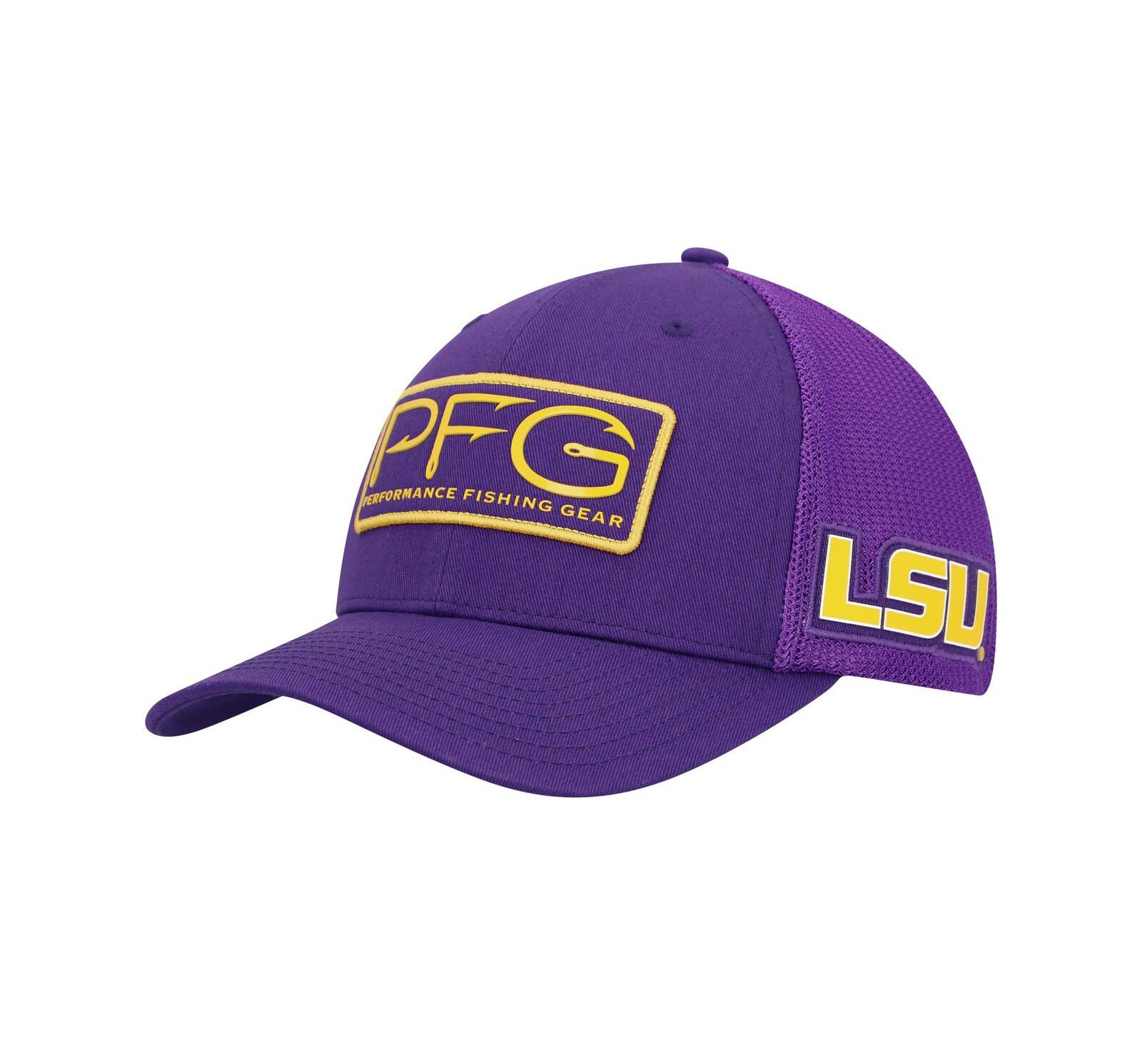 Men's Columbia Purple LSU Tigers PFG Hooks Flex Hat