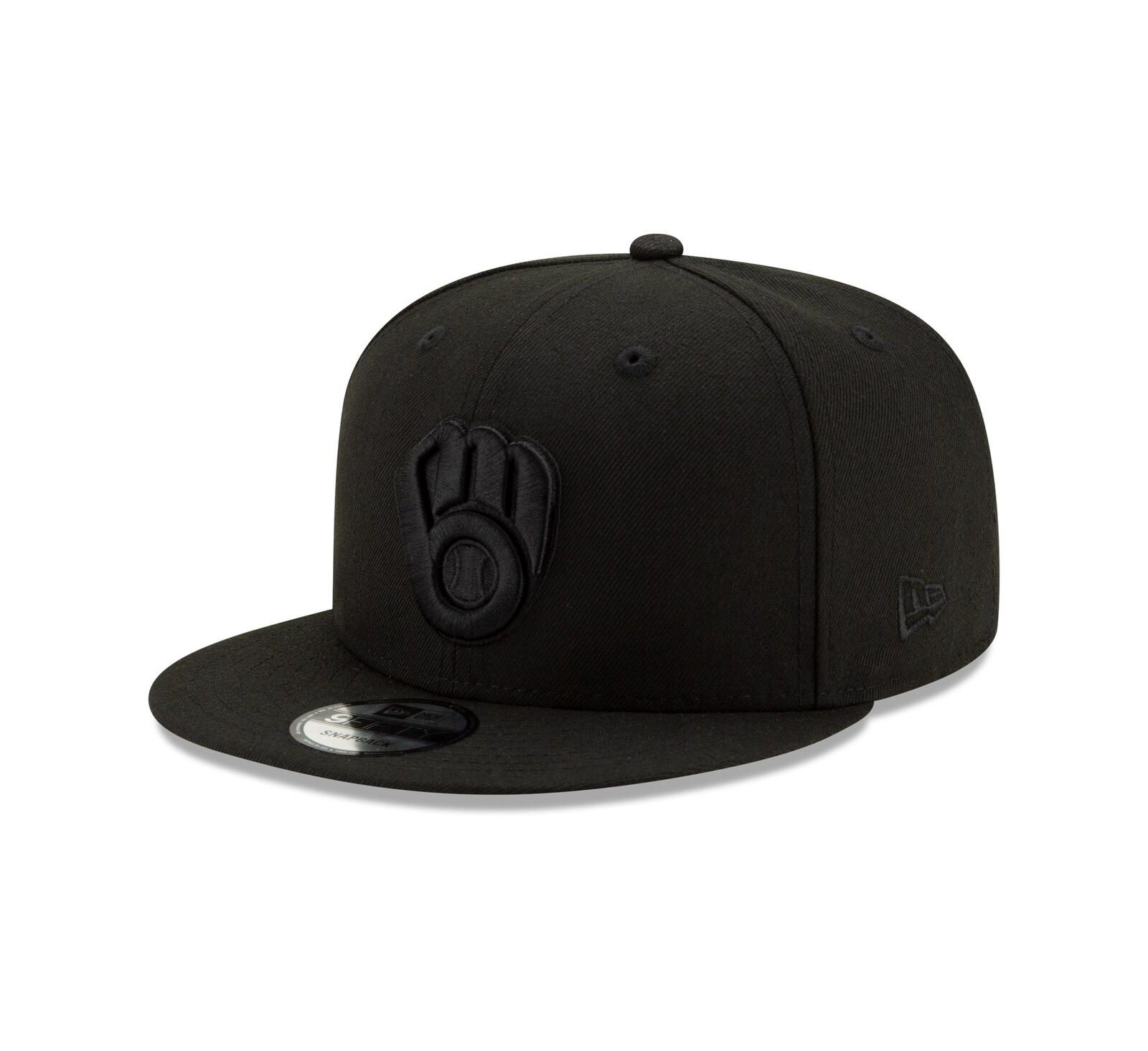 Мужская кепка New Era Milwaukee Brewers 9FIFTY Snapback, черная