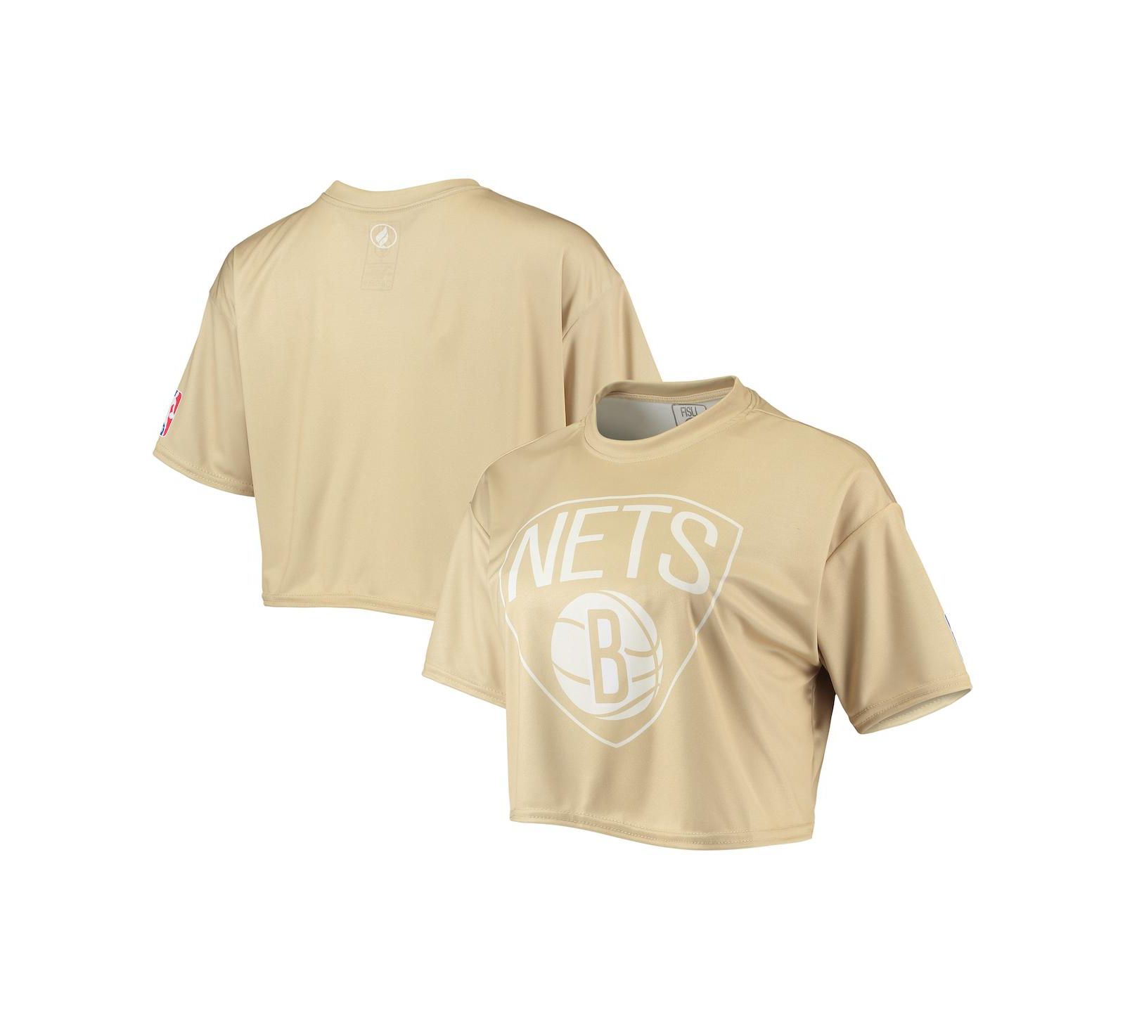 Женский укороченный топ Brooklyn Nets Tan