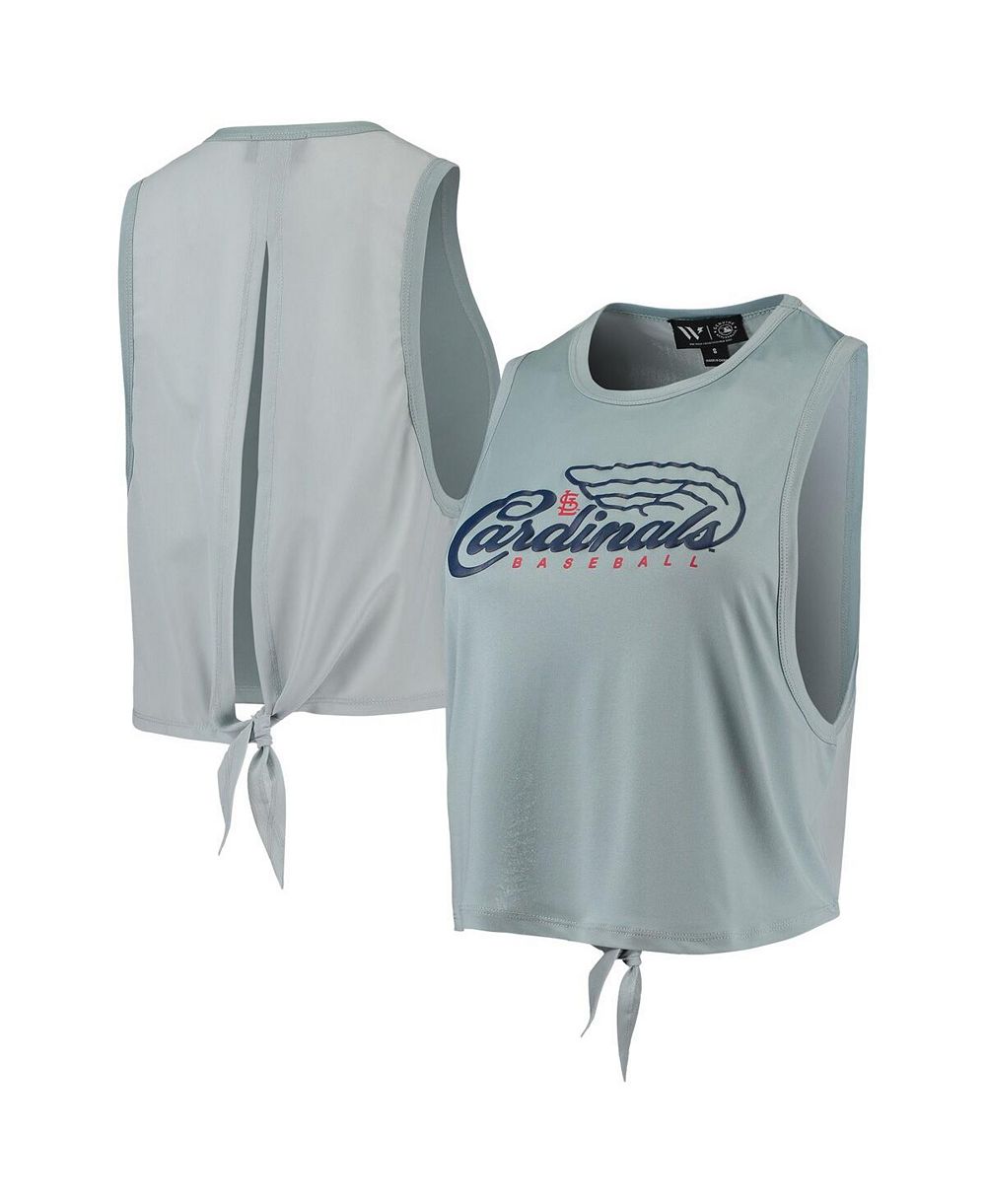 Женский топ The Wild Collective Light Blue St. Louis Cardinals Open Back Twist-Tie Tank