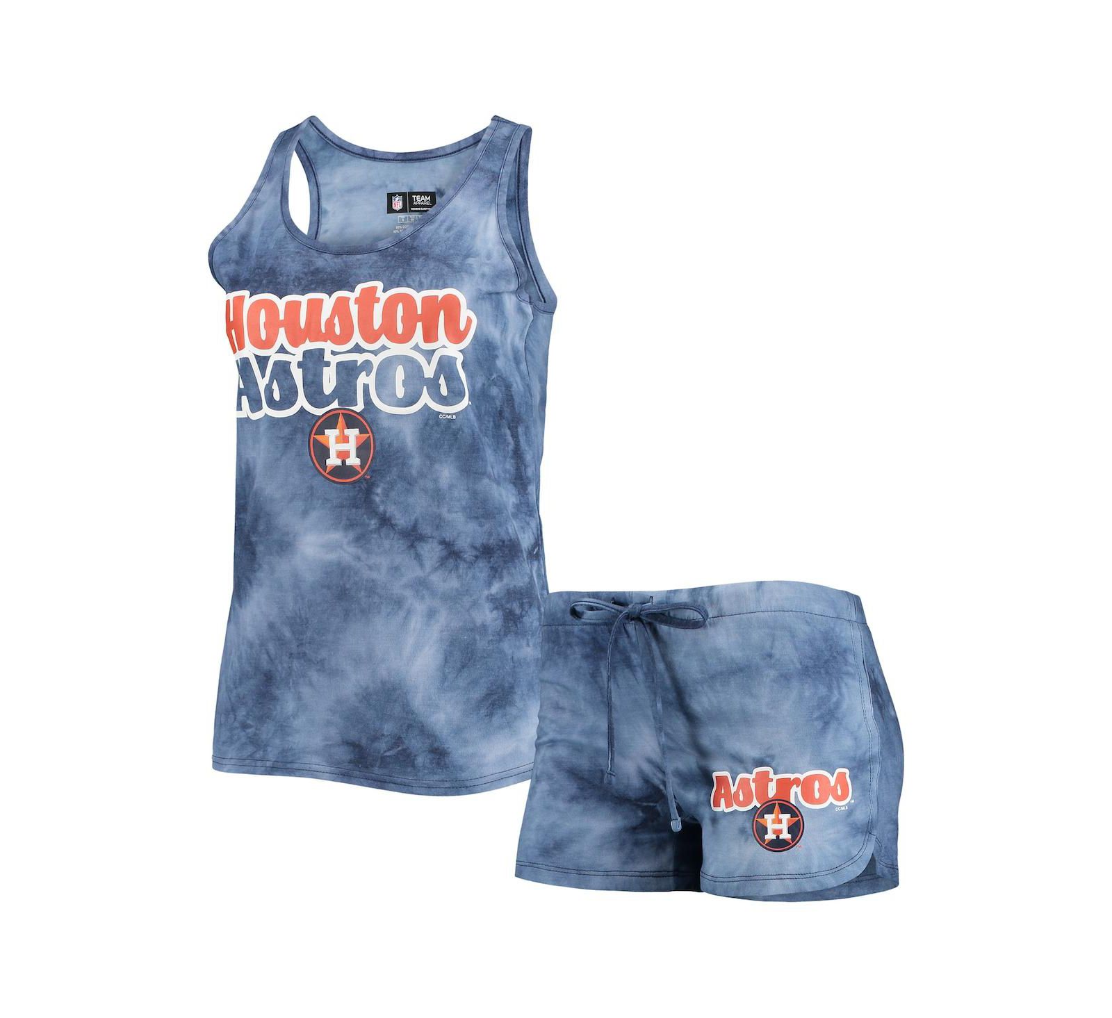 Women's Concepts Sport Navy Houston Astros Billboard Racerback Tank Top and Shorts Set