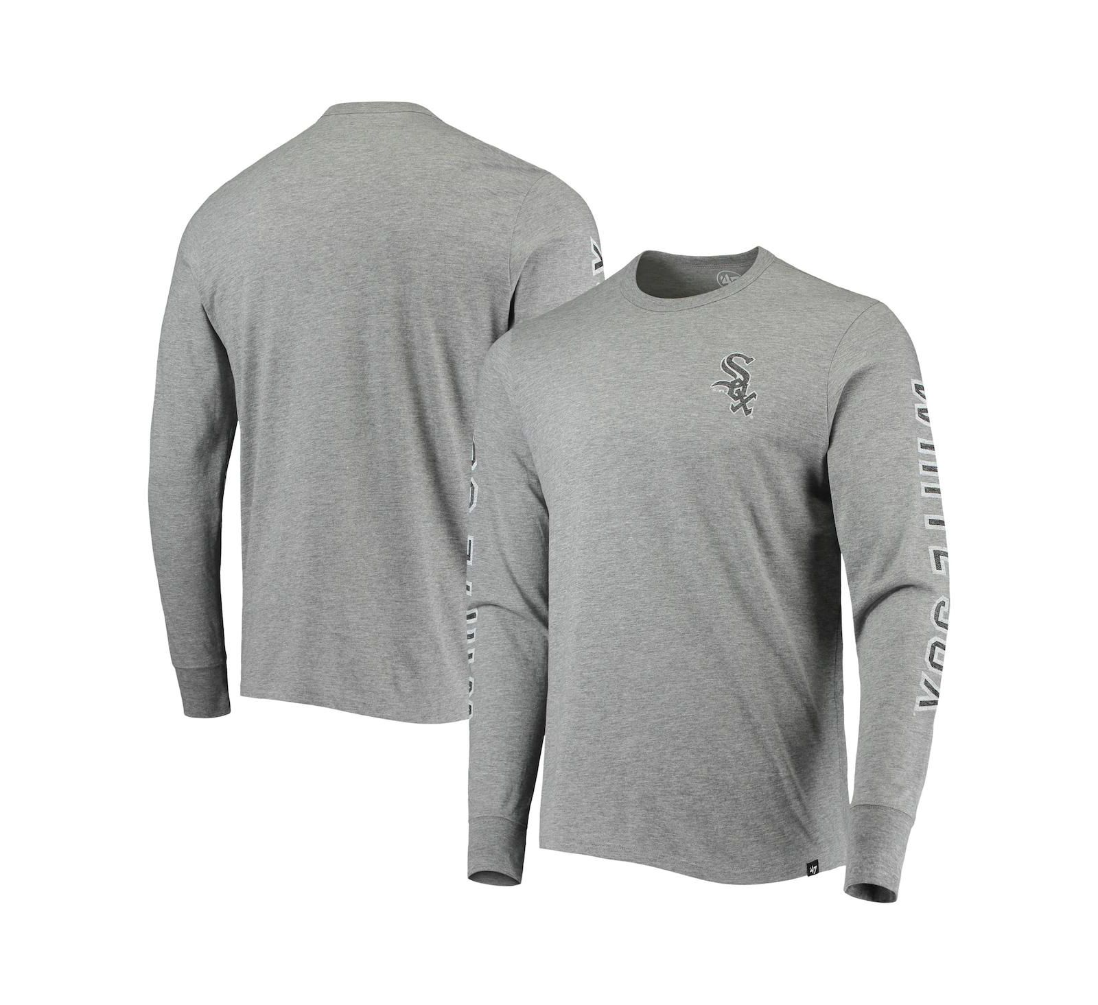 Мужская футболка '47 Heathered Gray Chicago White Sox Long Sleeve