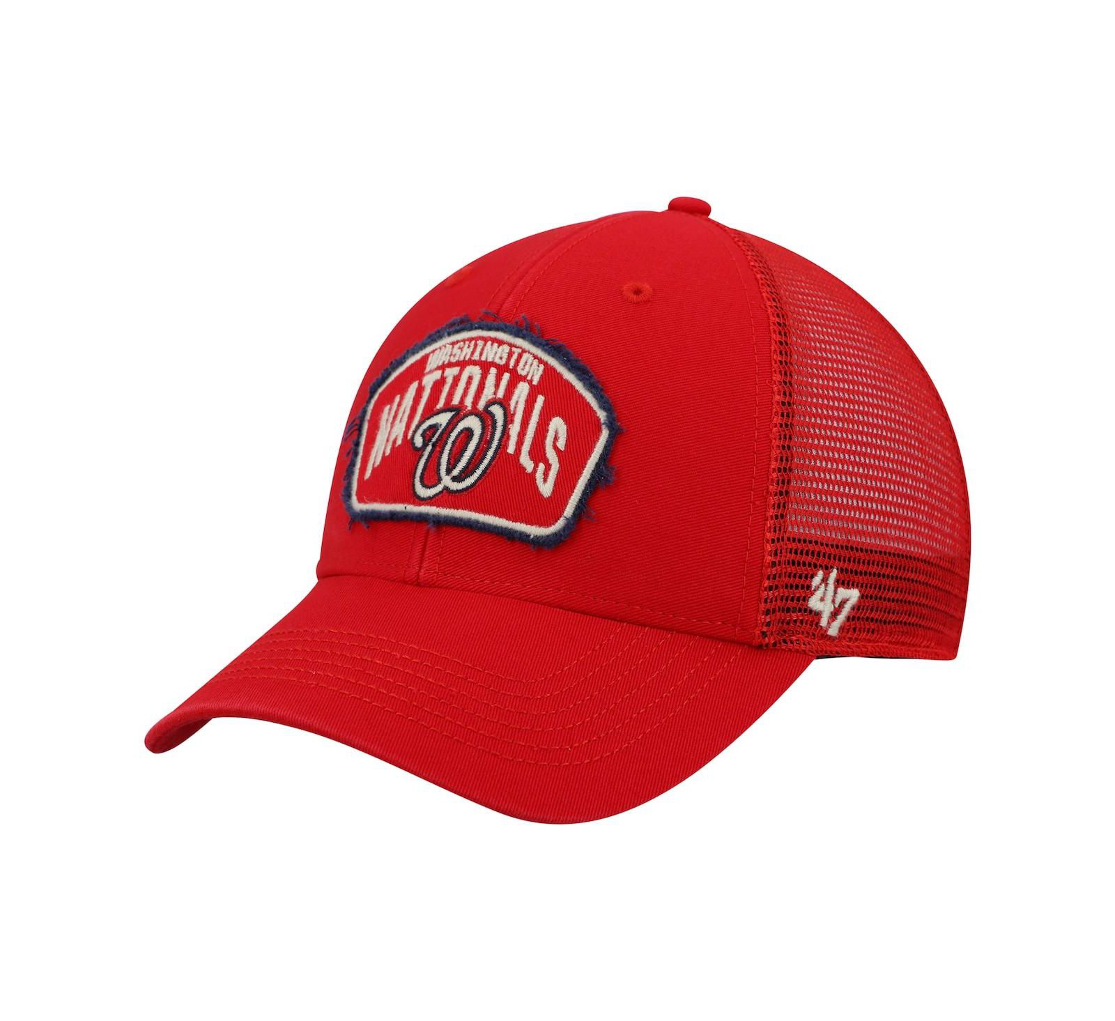 Men's '47 Red Washington Nationals Cledus MVP Trucker Snapback Hat