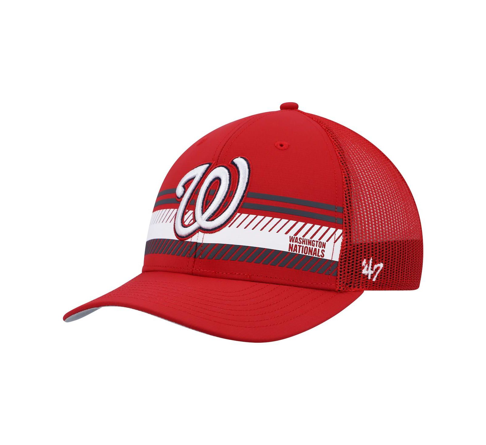 Men's '47 Red Washington Nationals Cumberland Trucker Snapback Hat