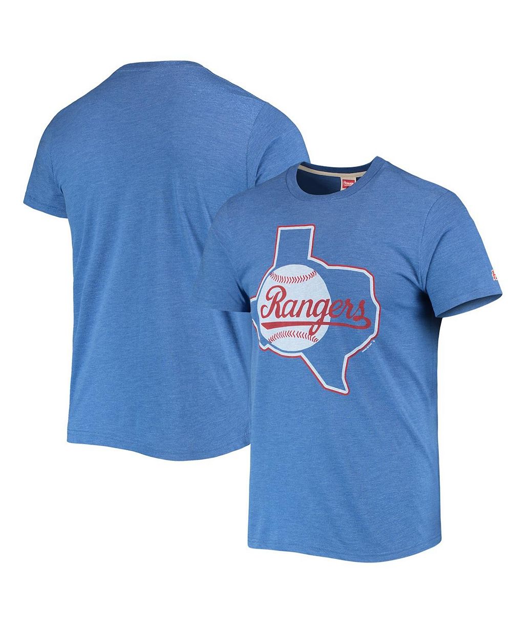 Мужская футболка Homage Royal Texas Rangers Tri-Blend