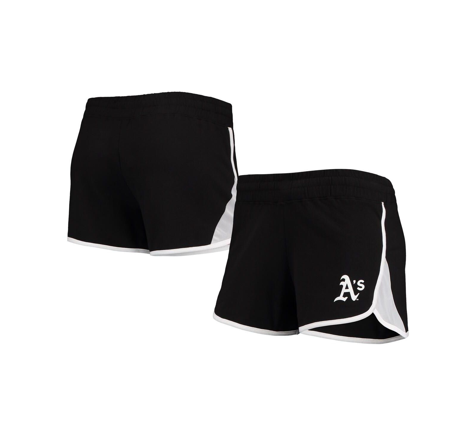 Women's New Era Black Oakland Athletics Stretch French Terry Shorts